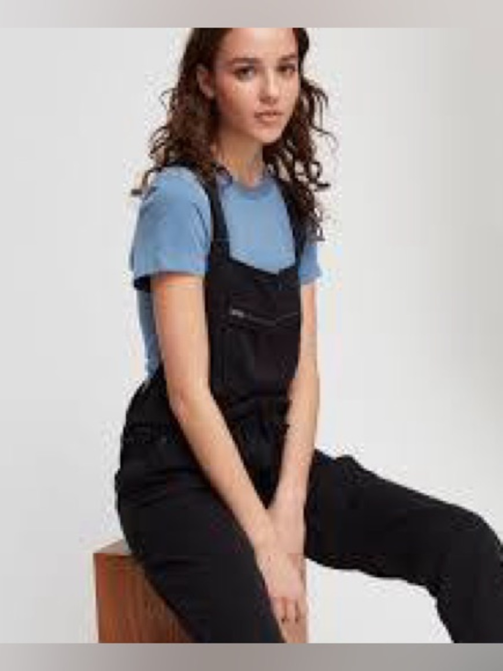 Wilfred Black Denim Overalls